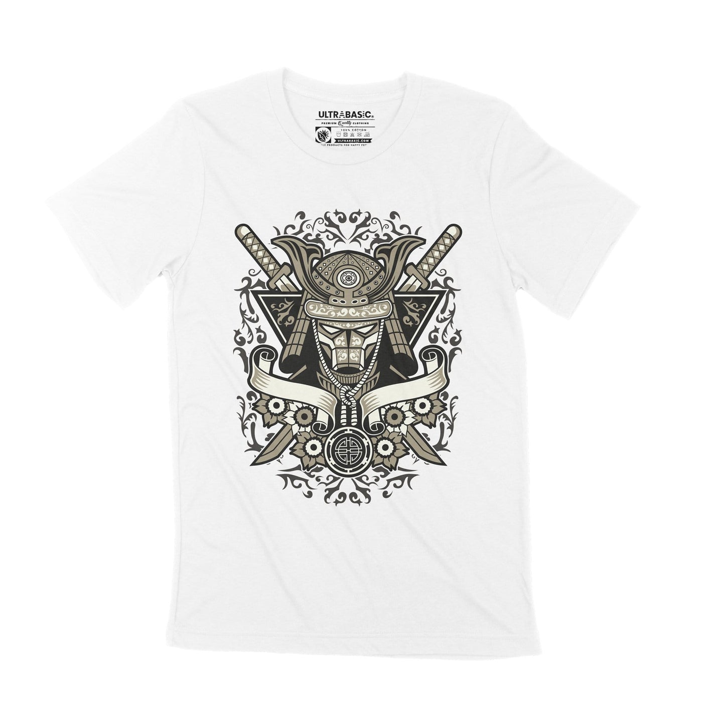 ULTRABASIC Herren Grafik-T-Shirt Samurai Warrior – Vintage-T-Shirt für Erwachsene
