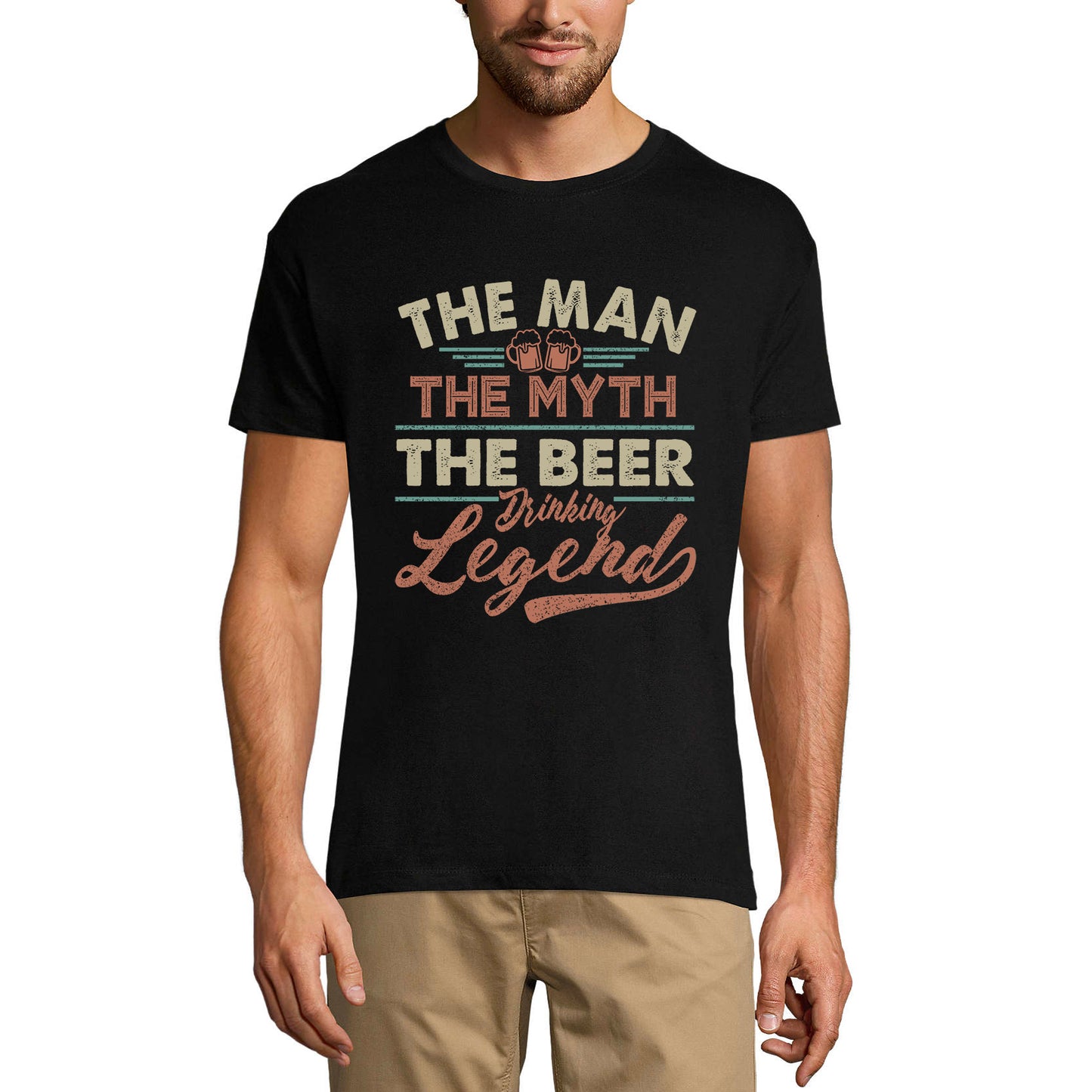 ULTRABASIC Herren T-Shirt The Man Myth Beer – Drinking Legend – Bierliebhaber T-Shirt