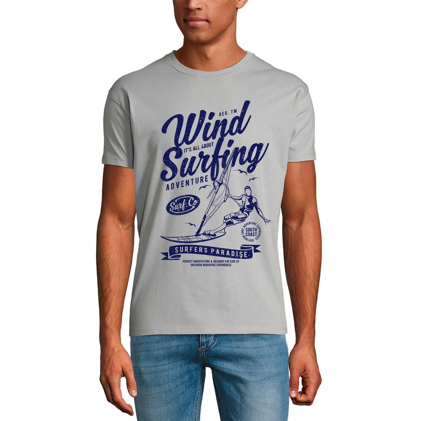 ULTRABASIC Herren T-Shirt Wind Surfing Adventure – Surfers Paradise T-Shirt