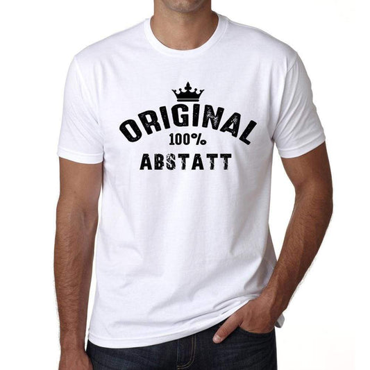 Abstatt 100% German City White Mens Short Sleeve Round Neck T-Shirt 00001 - Casual