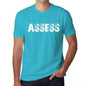 Assess Mens Short Sleeve Round Neck T-Shirt - Blue / S - Casual