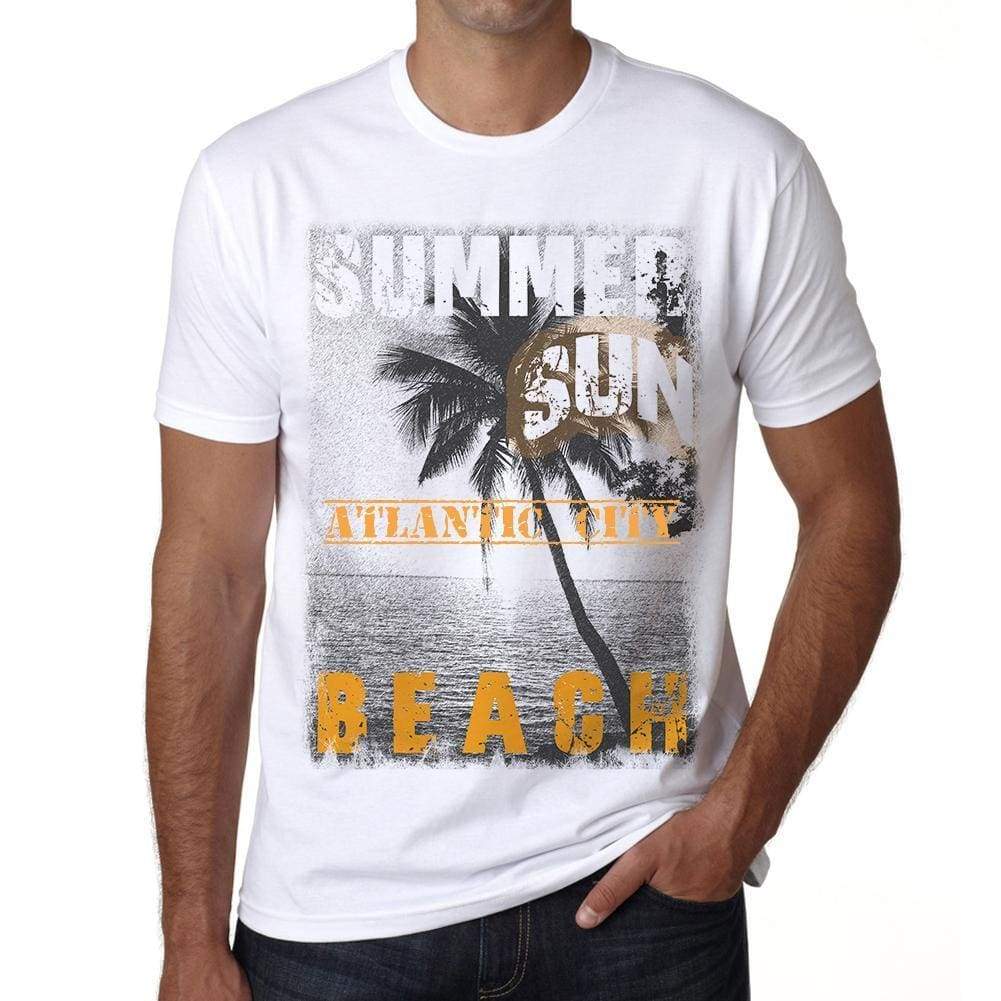 Atlantic City Mens Short Sleeve Round Neck T-Shirt - Casual