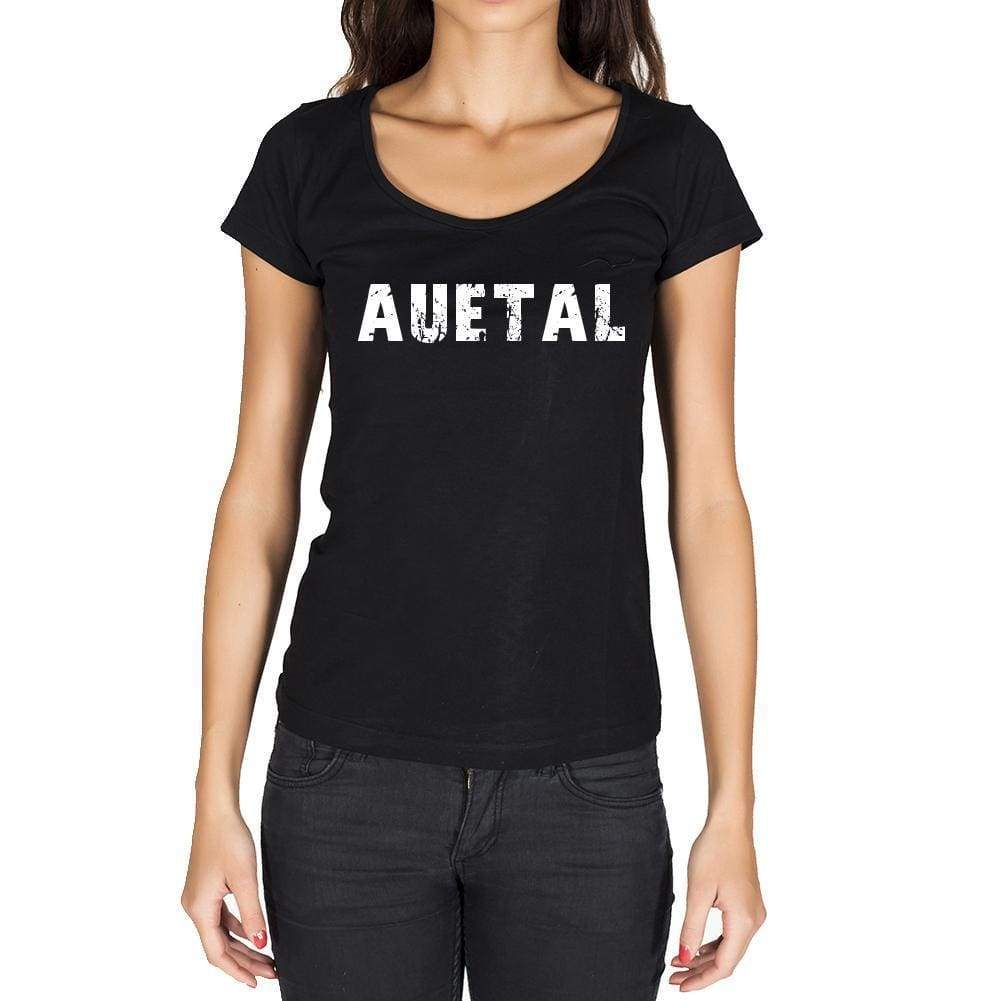 Auetal German Cities Black Womens Short Sleeve Round Neck T-Shirt 00002 - Casual