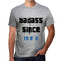 Badass Since 1980 Men's T-shirt Grey Birthday Gift 00430 - Ultrabasic