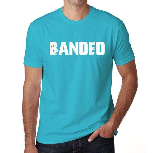 Banded Mens Short Sleeve Round Neck T-Shirt - Blue / S - Casual