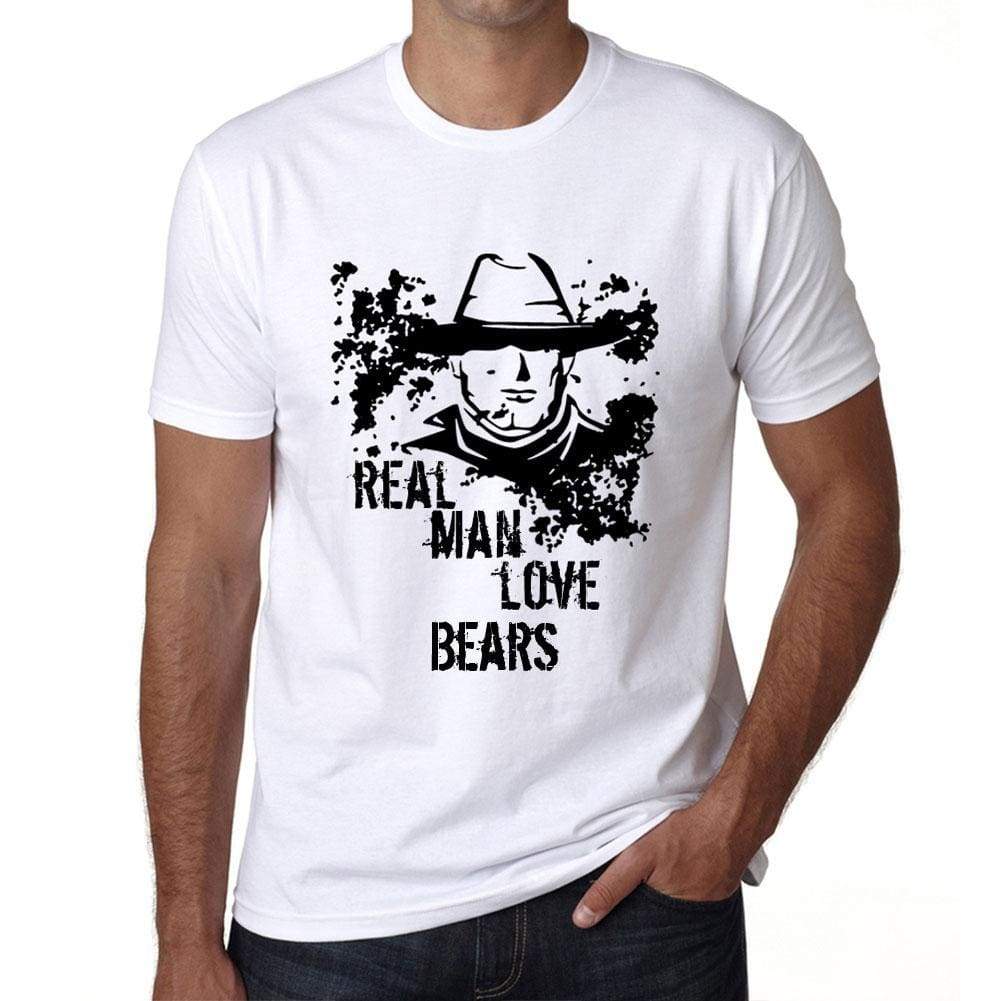 Bears Real Men Love Bears Mens T Shirt White Birthday Gift 00539 - White / Xs - Casual