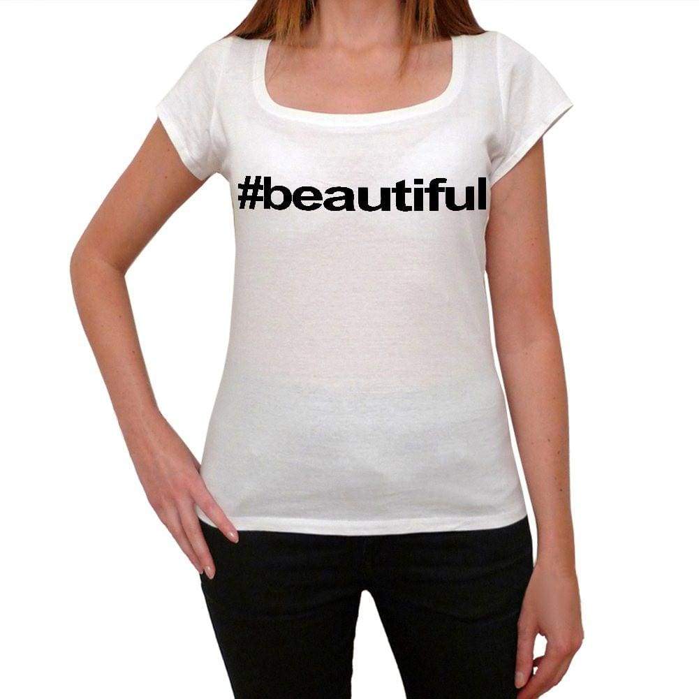 Beautiful Hashtag Womens Short Sleeve Scoop Neck Tee 00075