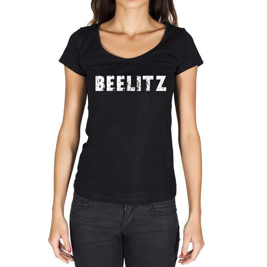 Beelitz German Cities Black Womens Short Sleeve Round Neck T-Shirt 00002 - Casual