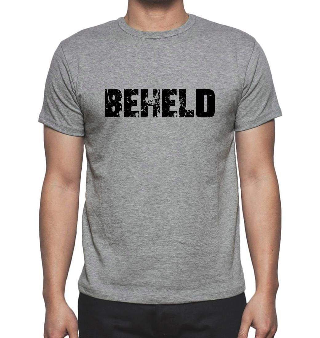 Beheld Grey Mens Short Sleeve Round Neck T-Shirt 00018 - Grey / S - Casual