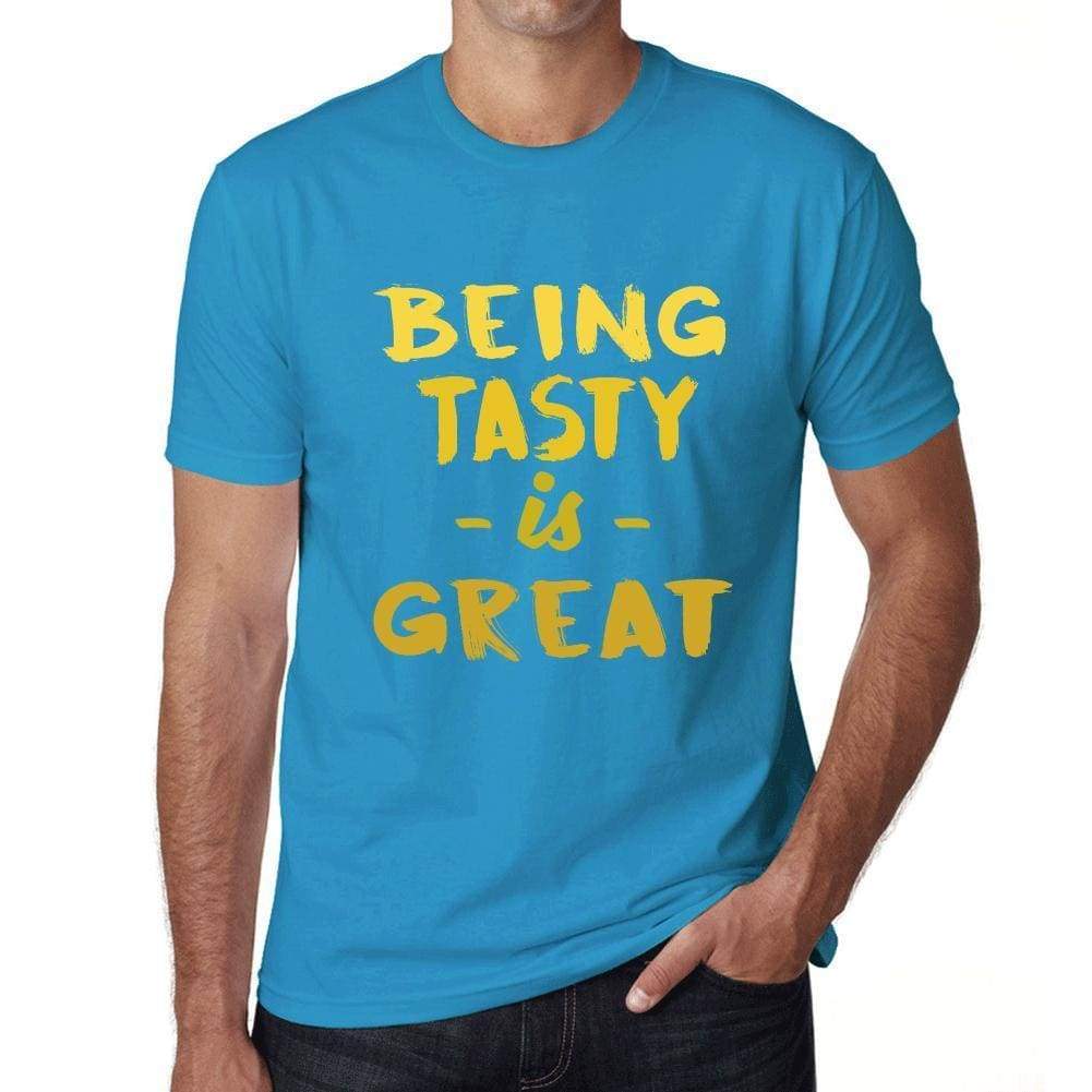 Being Tasty Is Great Mens T-Shirt Blue Birthday Gift 00377 - Blue / Xs - Casual