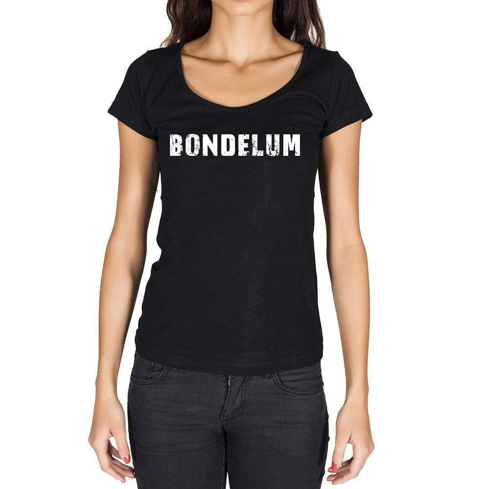 Bondelum German Cities Black Womens Short Sleeve Round Neck T-Shirt 00002 - Casual