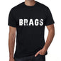 Brags Mens Retro T Shirt Black Birthday Gift 00553 - Black / Xs - Casual