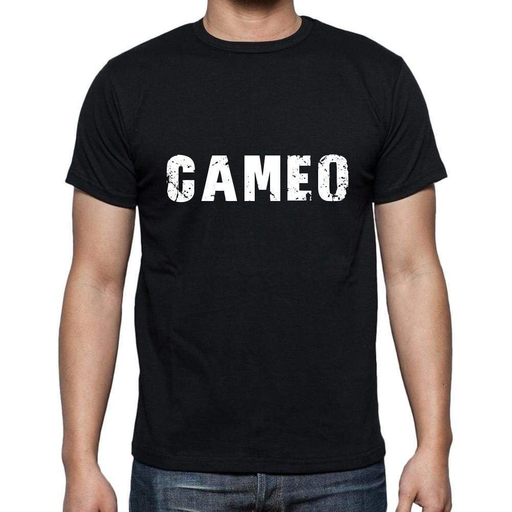 Cameo Mens Short Sleeve Round Neck T-Shirt 5 Letters Black Word 00006 - Casual