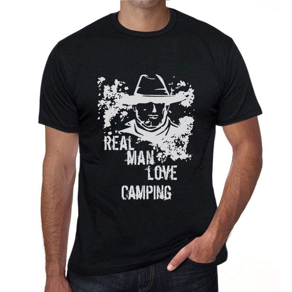 Camping Real Men Love Camping Mens T Shirt Black Birthday Gift 00538 - Black / Xs - Casual