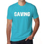 Caving Mens Short Sleeve Round Neck T-Shirt 00020 - Blue / S - Casual