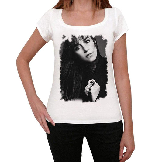 Charlotte Gainsbourg Womens T-Shirt White Birthday Gift 00514 - White / Xs - Casual