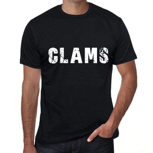Clams Mens Retro T Shirt Black Birthday Gift 00553 - Black / Xs - Casual