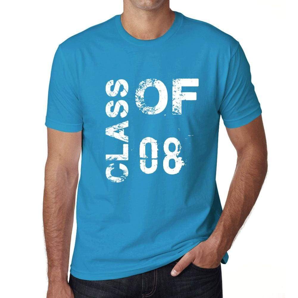 Class Of 08 Grunge Mens T-Shirt Blue Birthday Gift 00483 - Blue / Xs - Casual