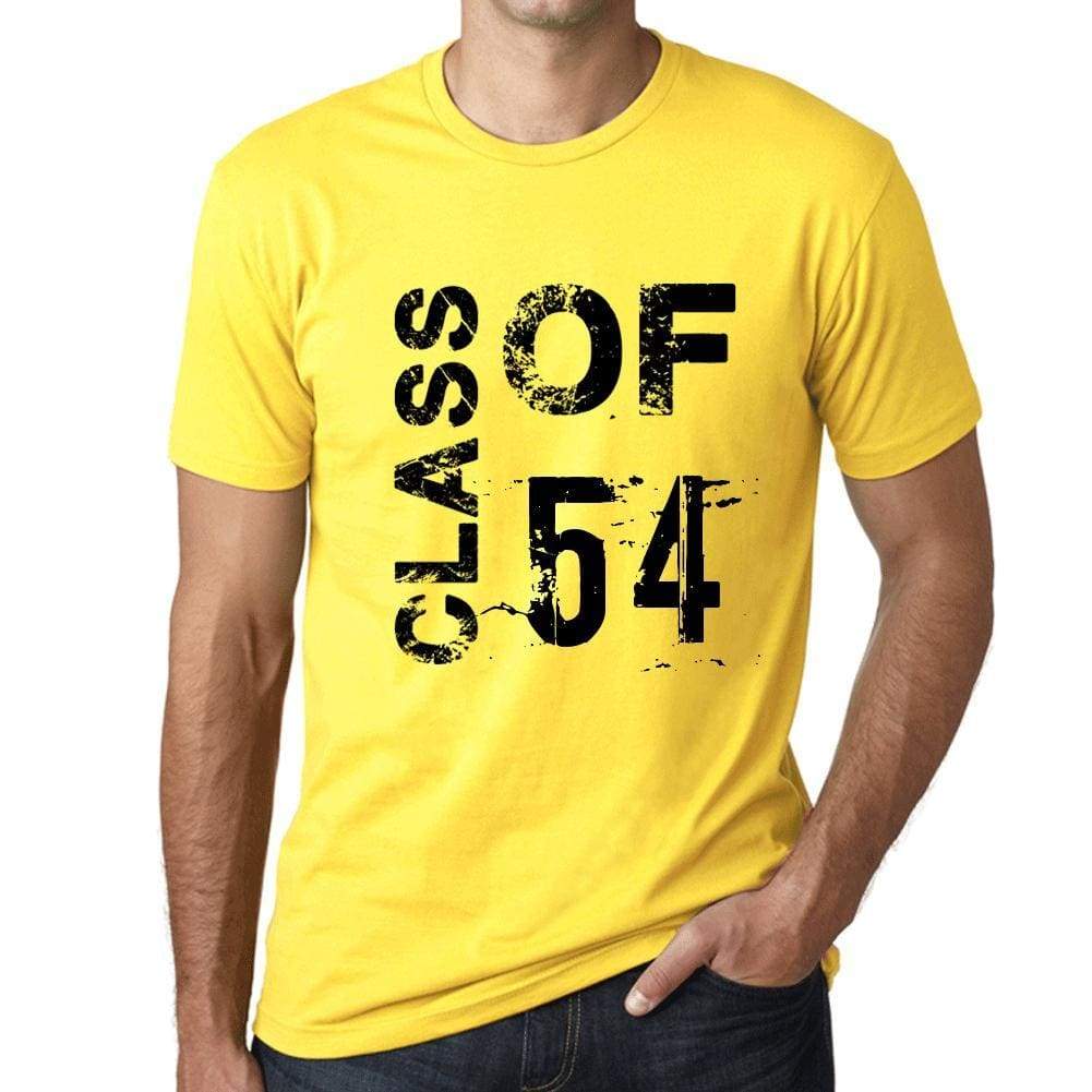 Class Of 54 Grunge Mens T-Shirt Yellow Birthday Gift 00484 - Yellow / Xs - Casual