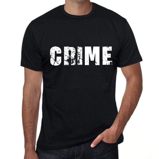 Crime Mens Retro T Shirt Black Birthday Gift 00553 - Black / Xs - Casual