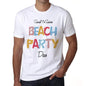 Dao Beach Party White Mens Short Sleeve Round Neck T-Shirt 00279 - White / S - Casual