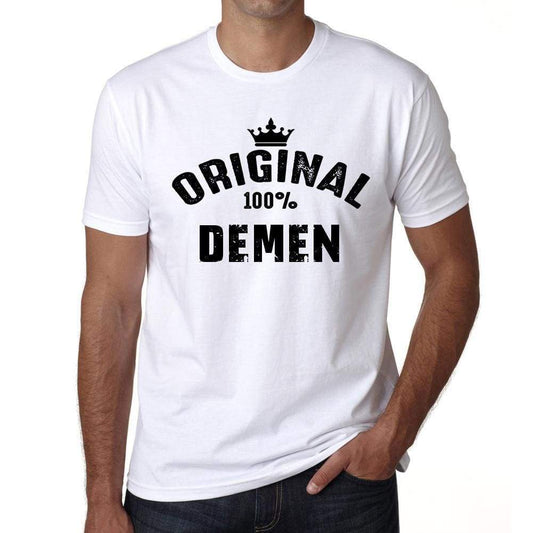 Demen 100% German City White Mens Short Sleeve Round Neck T-Shirt 00001 - Casual