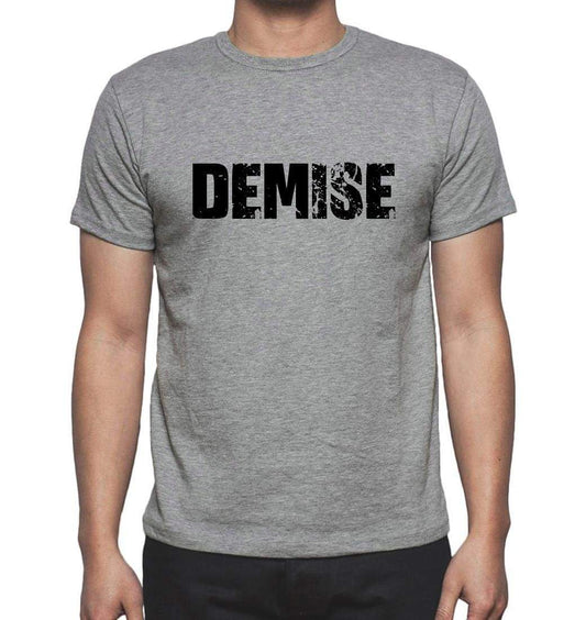 Demise Grey Mens Short Sleeve Round Neck T-Shirt 00018 - Grey / S - Casual