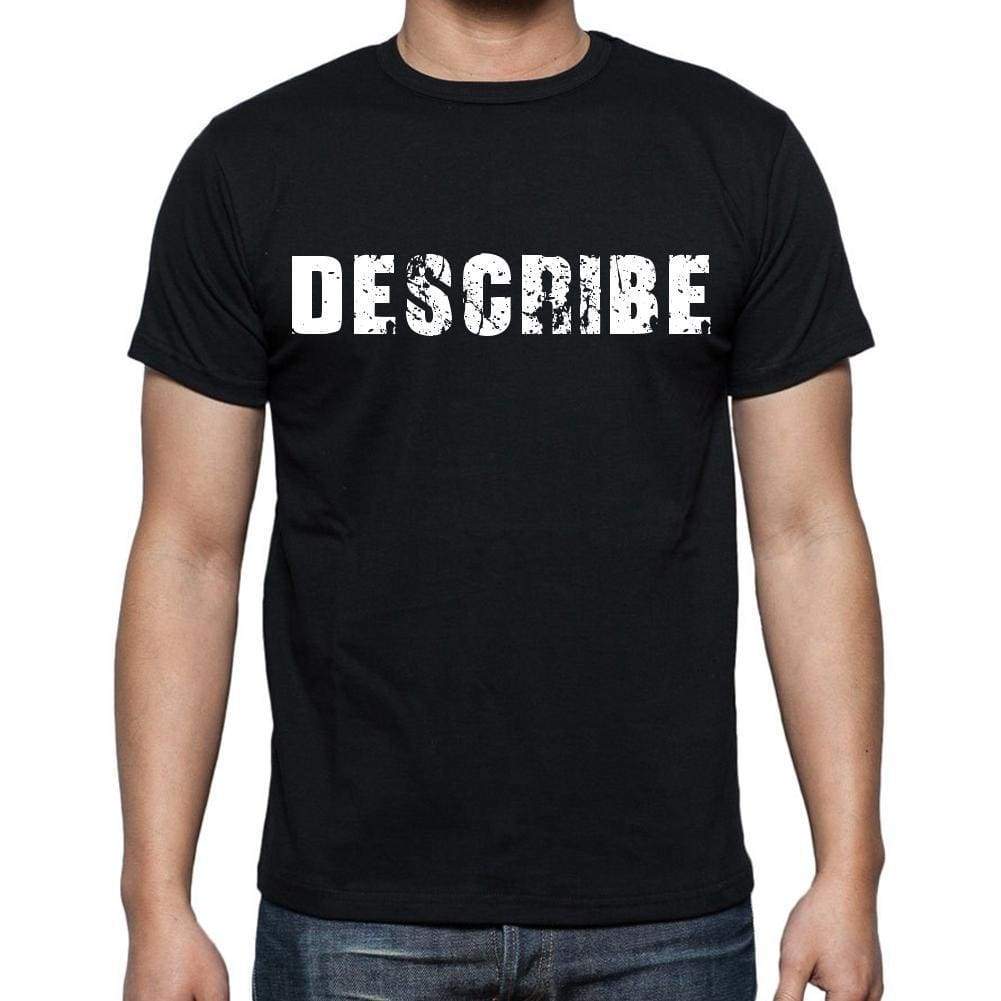 Describe Mens Short Sleeve Round Neck T-Shirt Black T-Shirt En