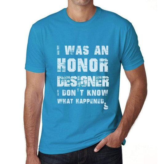 Designer What Happened Blue Mens Short Sleeve Round Neck T-Shirt Gift T-Shirt 00322 - Blue / S - Casual