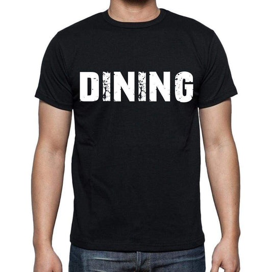 Dining Mens Short Sleeve Round Neck T-Shirt Black T-Shirt En
