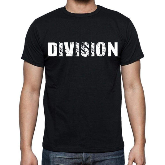 Division White Letters Mens Short Sleeve Round Neck T-Shirt 00007