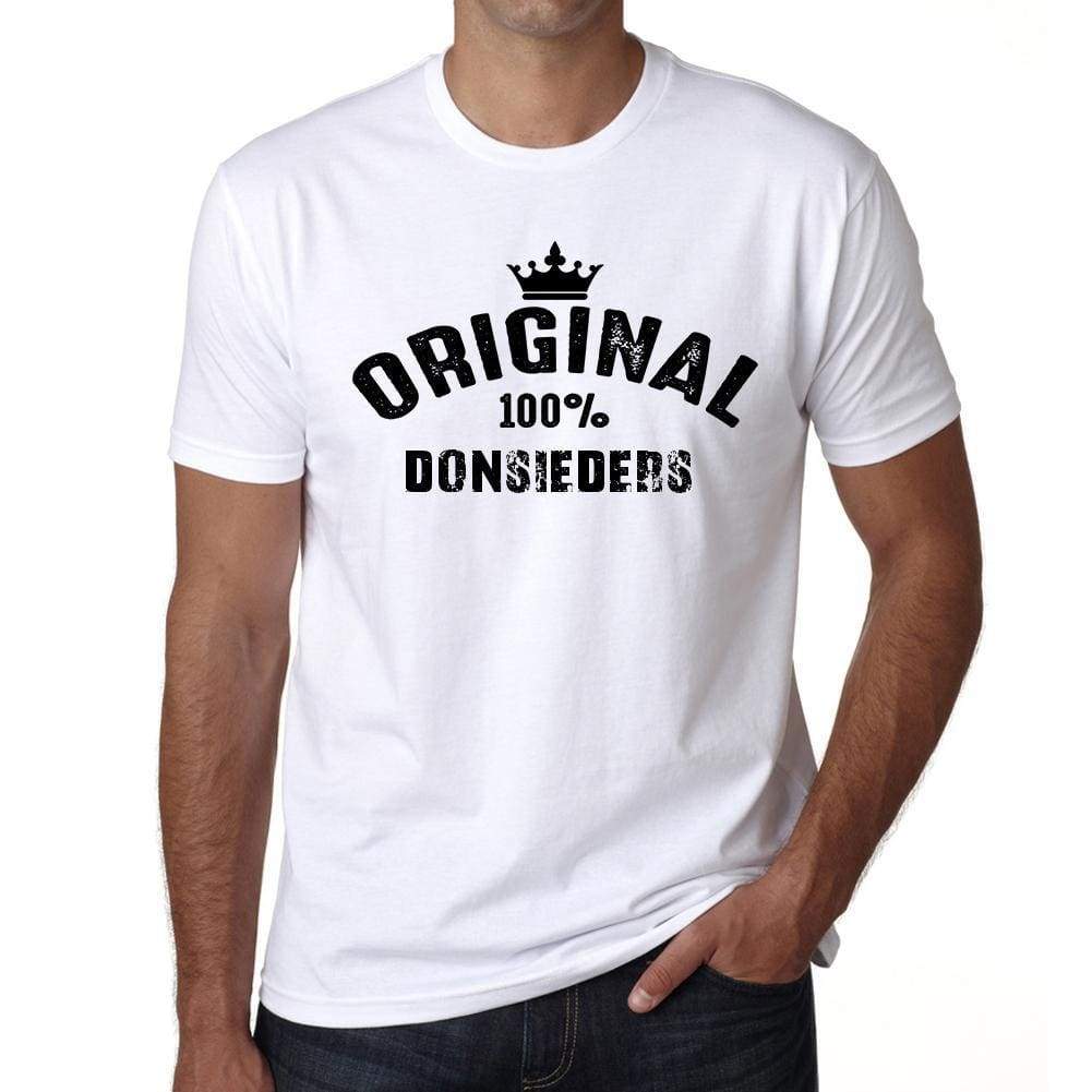 Donsieders 100% German City White Mens Short Sleeve Round Neck T-Shirt 00001 - Casual