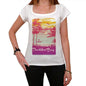 Durlston Bay Escape To Paradise Womens Short Sleeve Round Neck T-Shirt 00280 - White / Xs - Casual