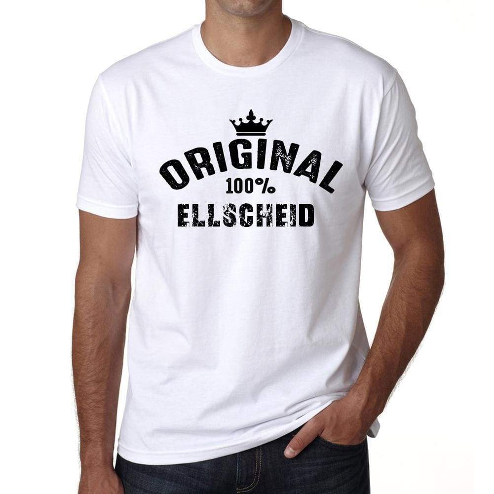 Ellscheid 100% German City White Mens Short Sleeve Round Neck T-Shirt 00001 - Casual