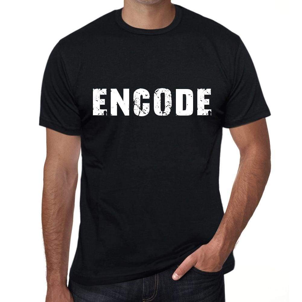 Encode Mens Vintage T Shirt Black Birthday Gift 00554 - Black / Xs - Casual