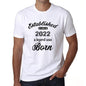 Established Since 2022 Mens Short Sleeve Round Neck T-Shirt 00095 - White / S - Casual