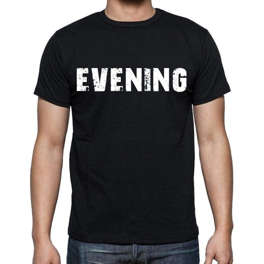 Evening Mens Short Sleeve Round Neck T-Shirt Black T-Shirt En