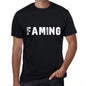 Faming Mens Vintage T Shirt Black Birthday Gift 00554 - Black / Xs - Casual