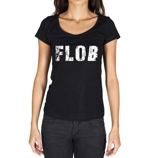 Floß German Cities Black Womens Short Sleeve Round Neck T-Shirt 00002 - Casual