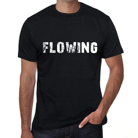 flowing Mens Vintage T shirt Black Birthday Gift 00555 - Ultrabasic