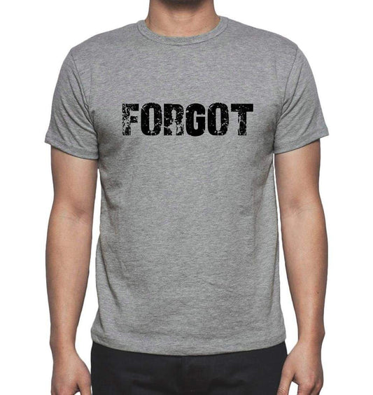 Forgot Grey Mens Short Sleeve Round Neck T-Shirt 00018 - Grey / S - Casual