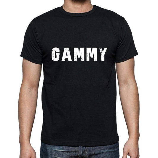 Gammy Mens Short Sleeve Round Neck T-Shirt 5 Letters Black Word 00006 - Casual