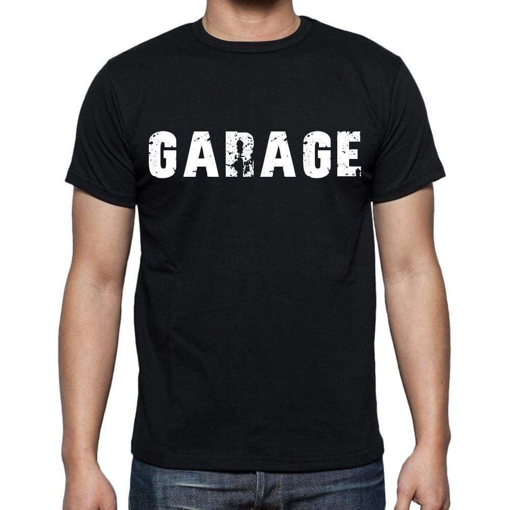 Garage Mens Short Sleeve Round Neck T-Shirt Black T-Shirt En