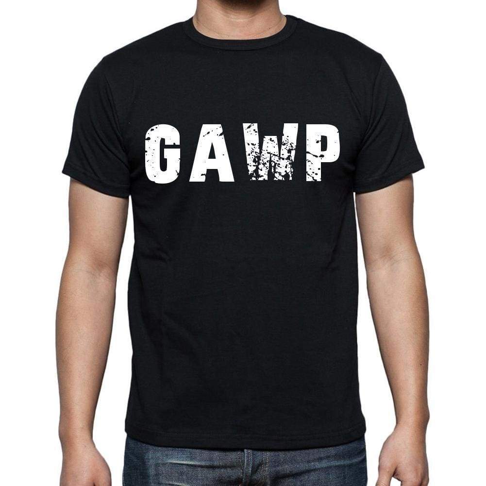 Gawp Mens Short Sleeve Round Neck T-Shirt 4 Letters Black - Casual