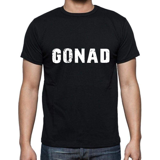 Gonad Mens Short Sleeve Round Neck T-Shirt 5 Letters Black Word 00006 - Casual