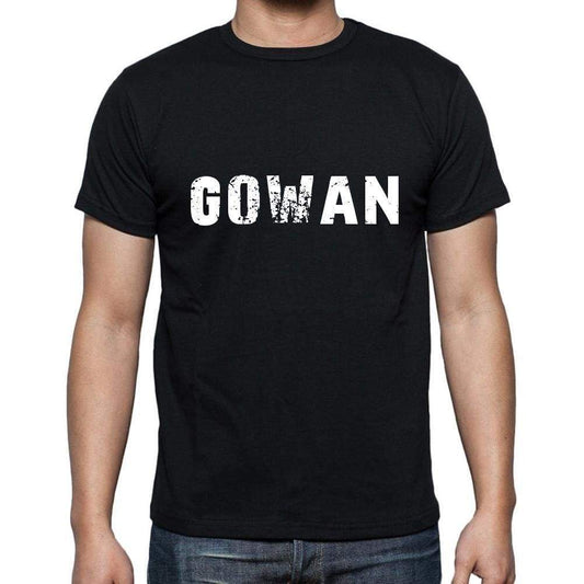 Gowan Mens Short Sleeve Round Neck T-Shirt 5 Letters Black Word 00006 - Casual