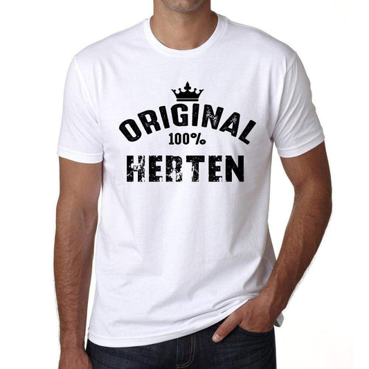 Herten Mens Short Sleeve Round Neck T-Shirt - Casual