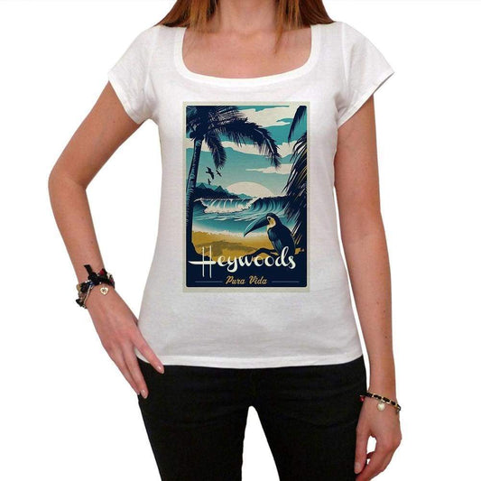 Heywoods Pura Vida Beach Name White Womens Short Sleeve Round Neck T-Shirt 00297 - White / Xs - Casual