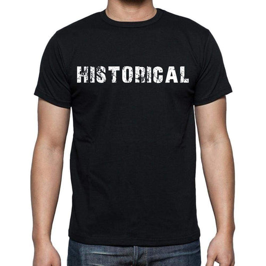 Historical Mens Short Sleeve Round Neck T-Shirt Black T-Shirt En