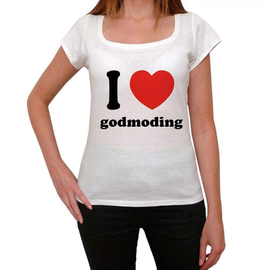 I Love Godmoding Womens Short Sleeve Round Neck T-Shirt 00037 - Casual